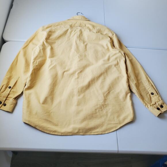 Duluth Trading Shirt Mens XLT Yellow Button Up Chamois Heavyweight Workwear - Picture 3 of 8